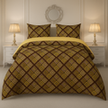 Rooma Crystal Cotton King Size Bed Sheet – Stylish Geometric Pattern with a Modern Twist Design #9252