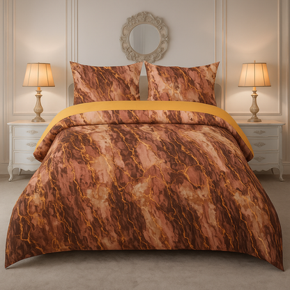 Crystal Cotton King Size Bed Sheet – Elegant Floral Design (Design #8778)