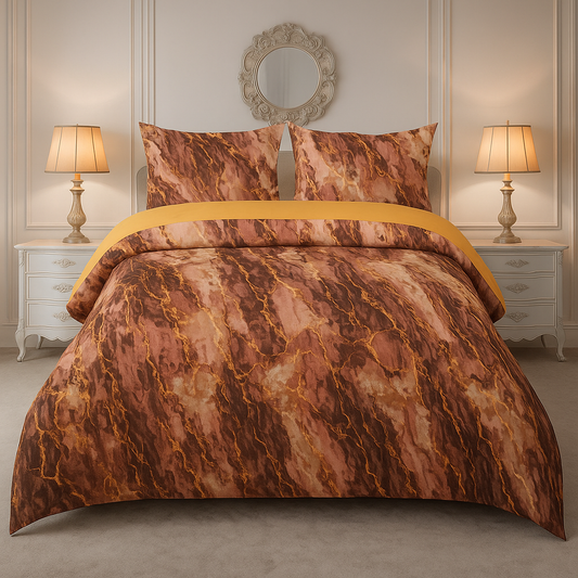 Crystal Cotton King Size Bed Sheet – Elegant Floral Design (Design #8778)