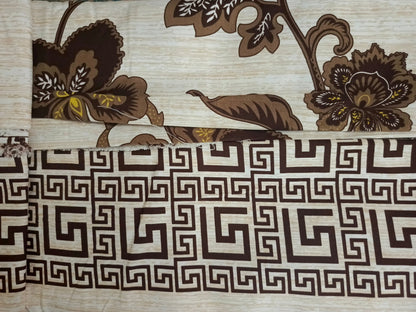 Crystal Cotton King Size Double Bed Sheet By Rooma - Elegant Floral Design (Design #5724)