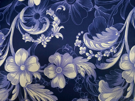 Crystal Cotton King Size Double Bed Sheet By Rooma - Elegant Floral Design (Design #8332)