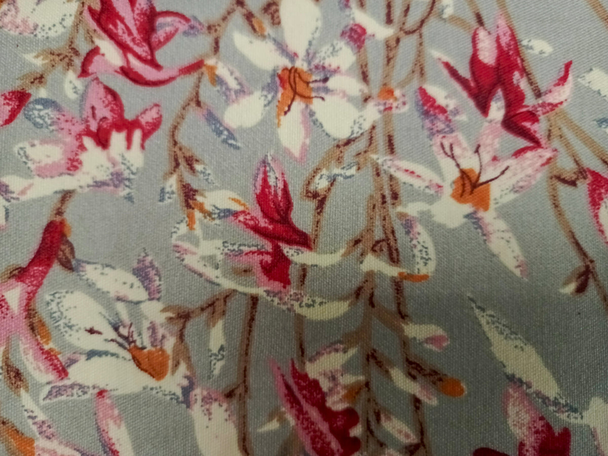 Rooma Crystal Cotton King Size Bed Sheet – Beige Floral Print (Design #8845)
