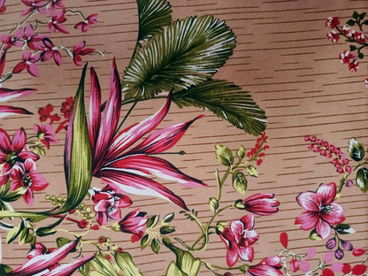 Rooma Premium Crystal Cotton King Bed Sheet – Floral Design 8884