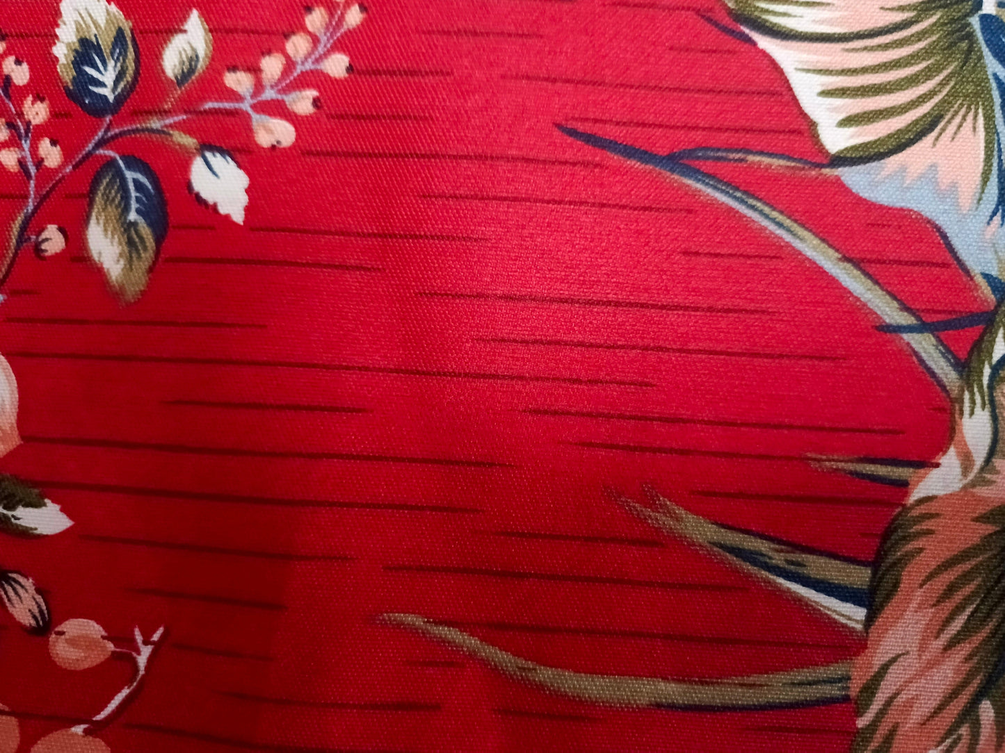 Rooma Crystal Cotton King Size Bed Sheet –Vibrant Floral Luxury Design #8884 (Red)