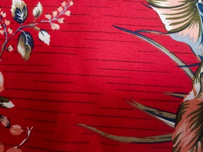 Rooma Crystal Cotton King Size Bed Sheet –Vibrant Floral Luxury Design #8884 (Red)